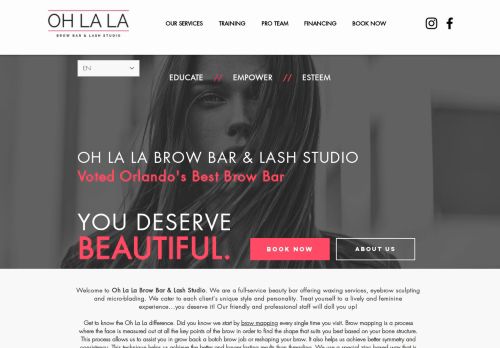 Oh La La Brow Bar & Waxing Studio capture - 2024-03-15 14:20:48