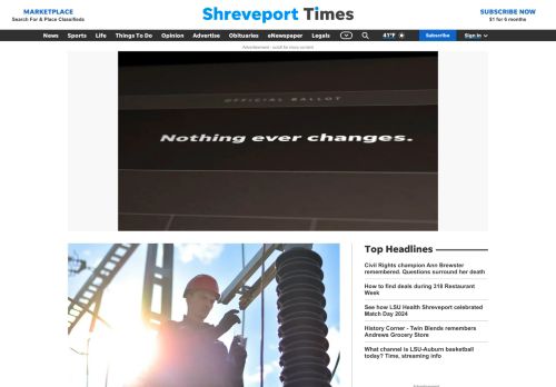 Shreveport Times capture - 2024-03-19 09:54:00