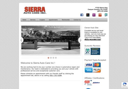 Sierra Auto Care Inc capture - 2024-03-23 11:57:29