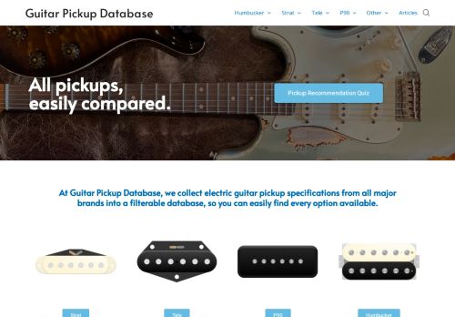 Guitar Pickup Database capture - 2024-03-25 14:55:50