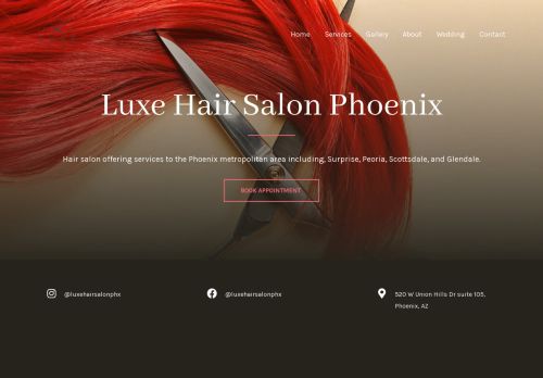 Luxe Hair Salon Phoenix capture - 2024-03-29 17:18:16