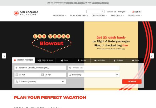 Air Canada Vacations capture - 2024-03-30 07:23:57