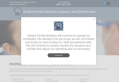 Stobbe Family Dentistry, Implants, and Orthodontics capture - 2024-04-02 12:24:41