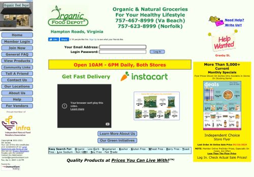 Organic Food Depot capture - 2024-04-02 13:22:31