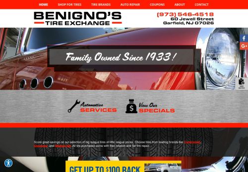 Benigno's Tire Exchange Inc capture - 2024-04-10 19:02:47