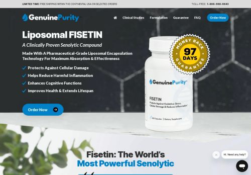 Genuine Purity Liposomal Fisetin capture - 2024-04-12 18:10:00