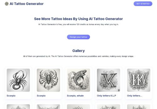 AI Tattoo Generator capture - 2024-04-19 19:52:47