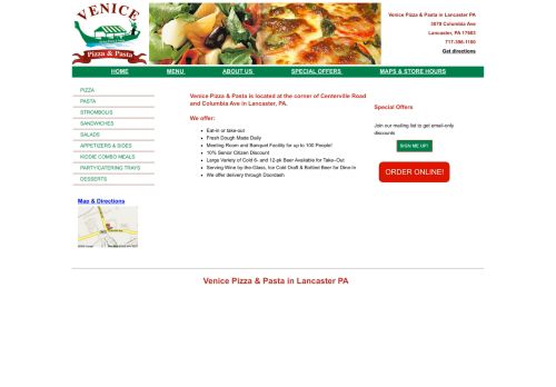 Venice Pizza & Pasta in Lancaster PA capture - 2024-04-28 16:38:28
