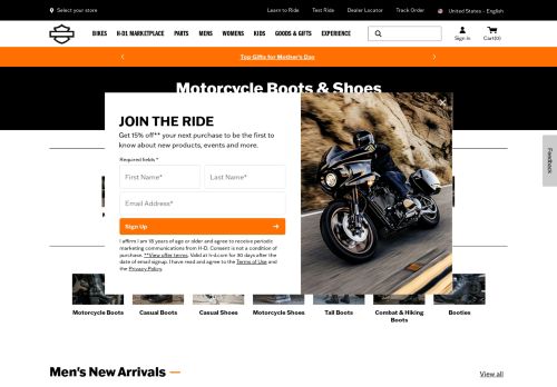Harley-Davidson Footwear capture - 2024-04-28 23:45:04
