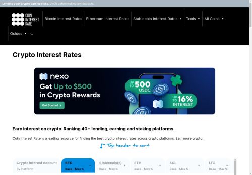 Crypto Interest Rates capture - 2024-07-27 00:30:08