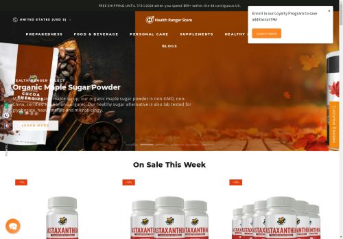 Health Ranger Store capture - 2024-07-30 04:17:52