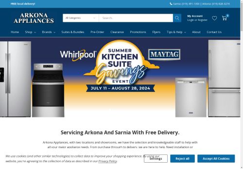 arkonaappliances.com capture - 2024-08-16 02:17:00
