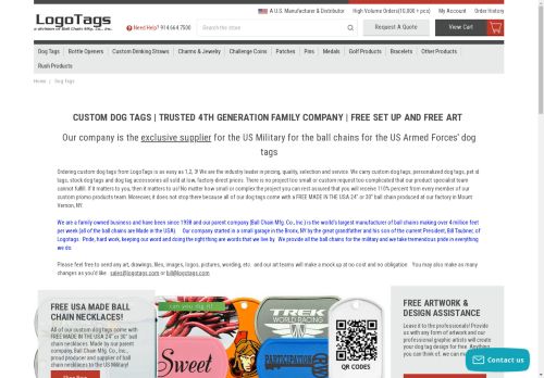 authenticdogtags.com capture - 2024-08-17 16:40:46