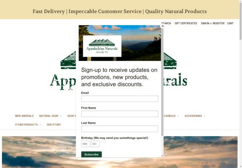 appalachiannaturalsoaps.com capture - 2024-08-18 13:15:32