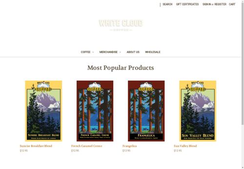 whitecloudcoffee.com capture - 2024-08-18 21:00:44