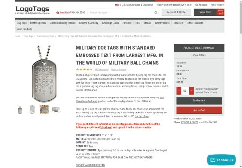 custommilitarydogtags.com capture - 2024-08-18 23:22:34