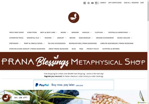 pranablessings-shop.com capture - 2024-08-26 04:05:59