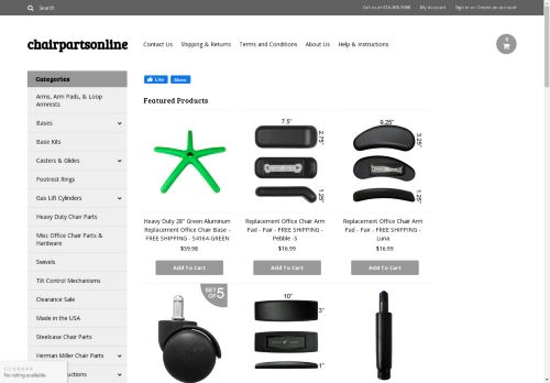 replacementofficechairpartsonline.com capture - 2024-08-26 05:39:27