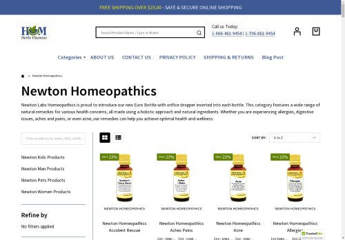 newtonlabshomeopathics.com capture - 2024-08-26 09:06:11