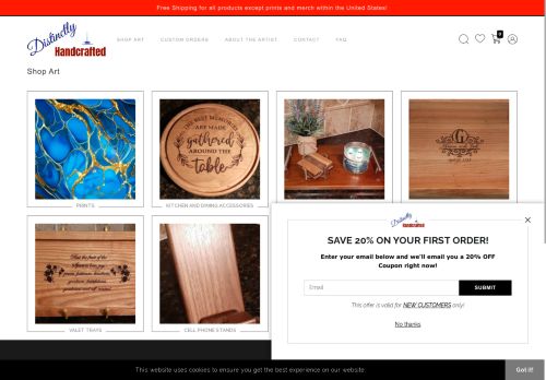 distinctlyhandcrafted.com capture - 2024-08-26 11:41:27