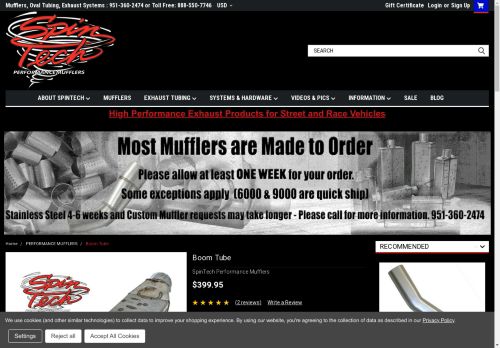 boomtubemufflers.com capture - 2024-08-26 11:56:40