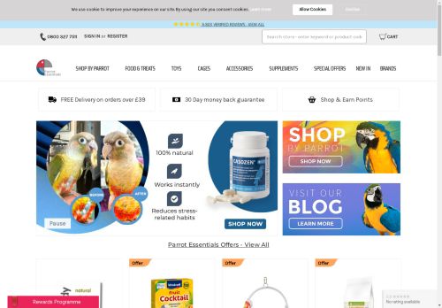 parrotessentials.uk capture - 2024-08-27 04:15:50
