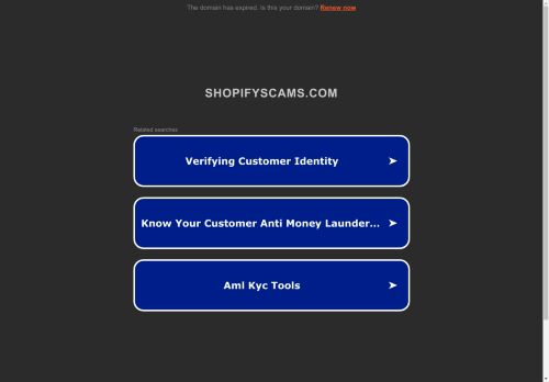 shopifyscams.com capture - 2024-08-29 17:26:17