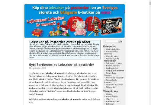 leksakerpostorder.se capture - 2024-09-03 11:30:19