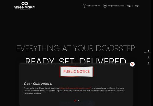 shreemaruticourier.com capture - 2024-09-04 19:19:19