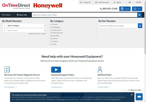 ehoneywellparts.com capture - 2024-09-05 00:42:22