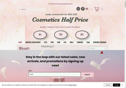 Cosmetics Half Price capture - 2024-09-06 12:49:36