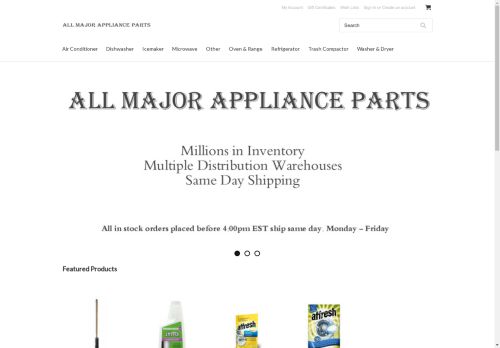 All Major Appliance Parts capture - 2024-09-07 19:17:36