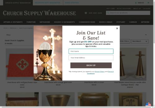 usedchurchsupply.net capture - 2024-09-08 03:58:49