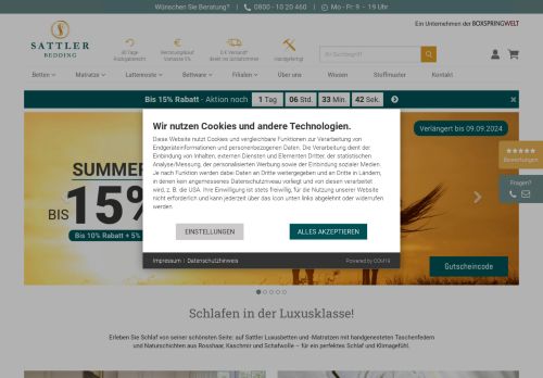 sattler-bedding.org capture - 2024-09-08 11:27:05