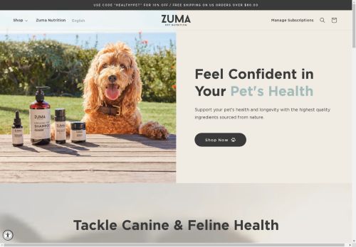 Zuma Pet Nutrition capture - 2025-04-10 12:40:43