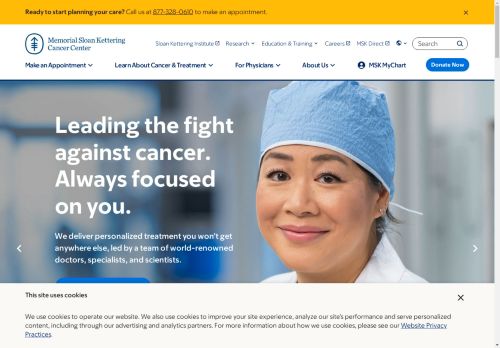 Memorial Sloan Kettering Cancer Center capture - 2025-04-11 11:10:02