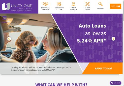 Unity One Credit Union capture - 2025-04-14 21:15:53