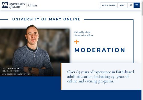 University of Mary Online capture - 2025-04-14 22:05:21