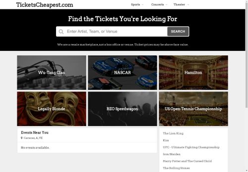 TicketsCheapest.com capture - 2025-04-14 23:53:54