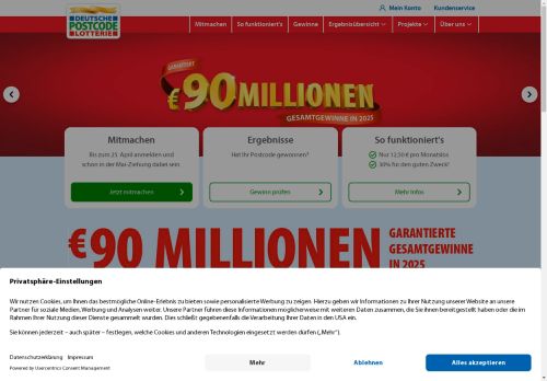 Postcode-lotterie DE capture - 2025-04-15 12:37:11