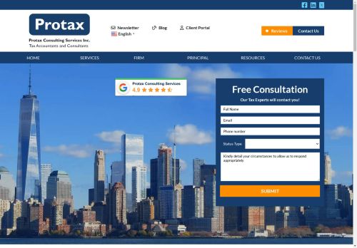Protax Consulting Services capture - 2025-04-15 12:49:38