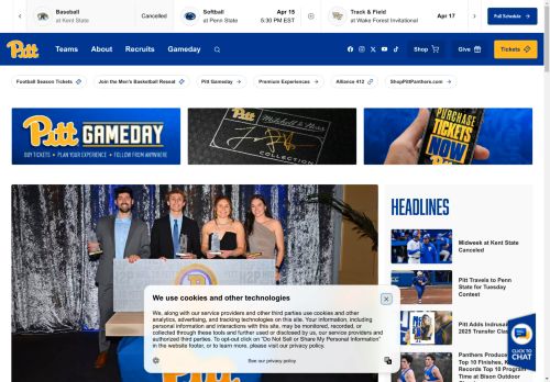 Pittsburgh Panthers capture - 2025-04-15 13:53:06