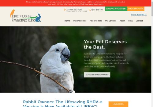 Long Island Bird & Exotics Veterinary Clinic capture - 2025-04-15 20:59:42