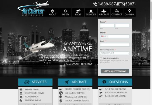 Jet Charter Canada capture - 2025-04-16 03:16:17