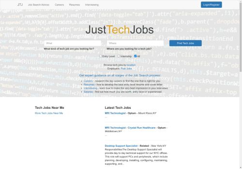 JustTechJobs capture - 2025-04-16 03:18:56