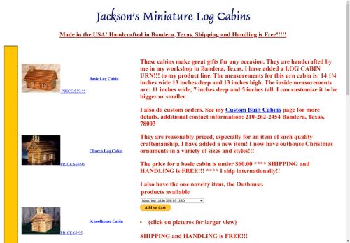 Jackson's Miniature Log Cabins capture - 2025-04-16 03:22:02