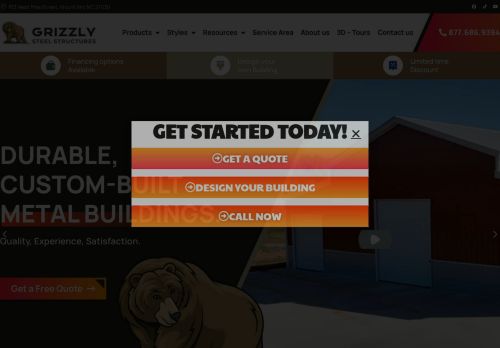 Grizzlysteelstructures.com capture - 2025-04-16 04:30:14
