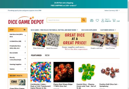 Dice Game Depot capture - 2025-04-16 20:22:57
