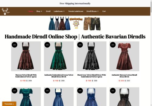 Dirndl Online Shop capture - 2025-04-16 20:27:00