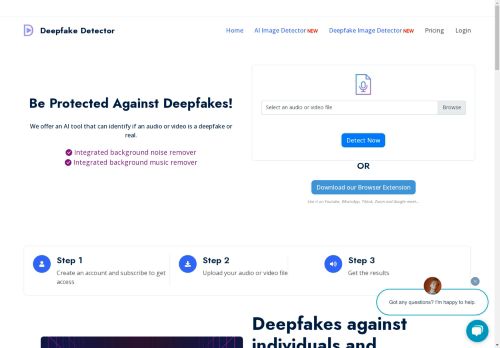 Deepfake Detector capture - 2025-04-16 21:00:55